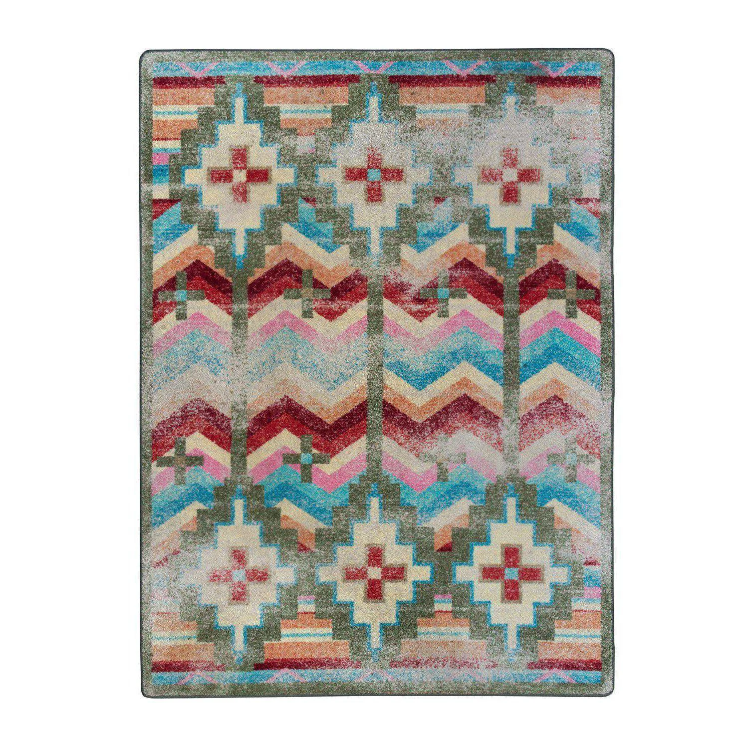Detailed Desierto Rug – Distressed Bright Powerful