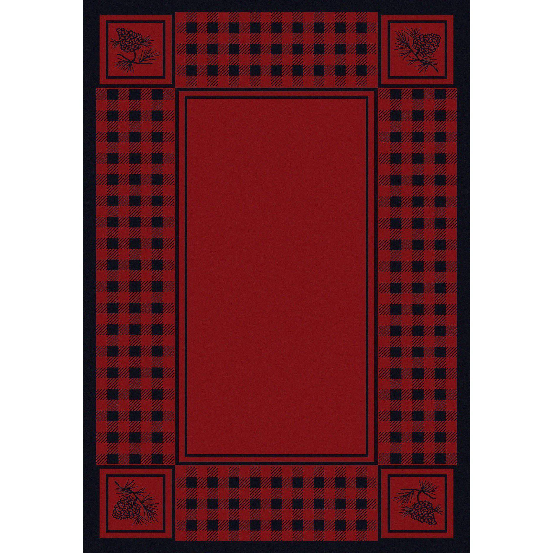 Clean Forest Refuge Rug – Red Durable
