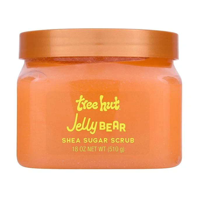 Fashionable Tree Hut Jelly Bear Shea Sugar Scrub Exfoliating Hydrating Moisturizing Solid