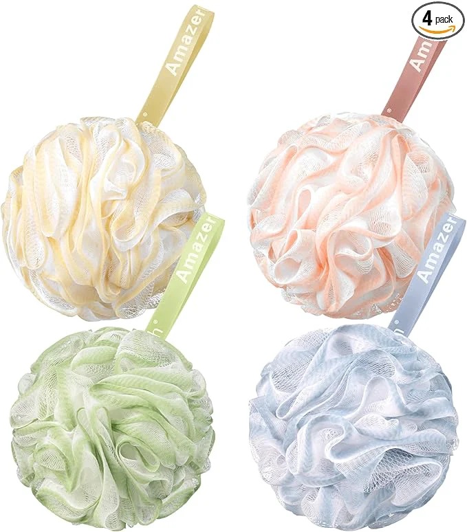 Pure AmazerBath Loofah Sponge 60g Piece Exfoliating Bath Sponge Body Scrubber Advanced