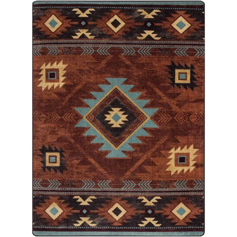 Sophisticated Whiskey River Rust Rug Traditional
