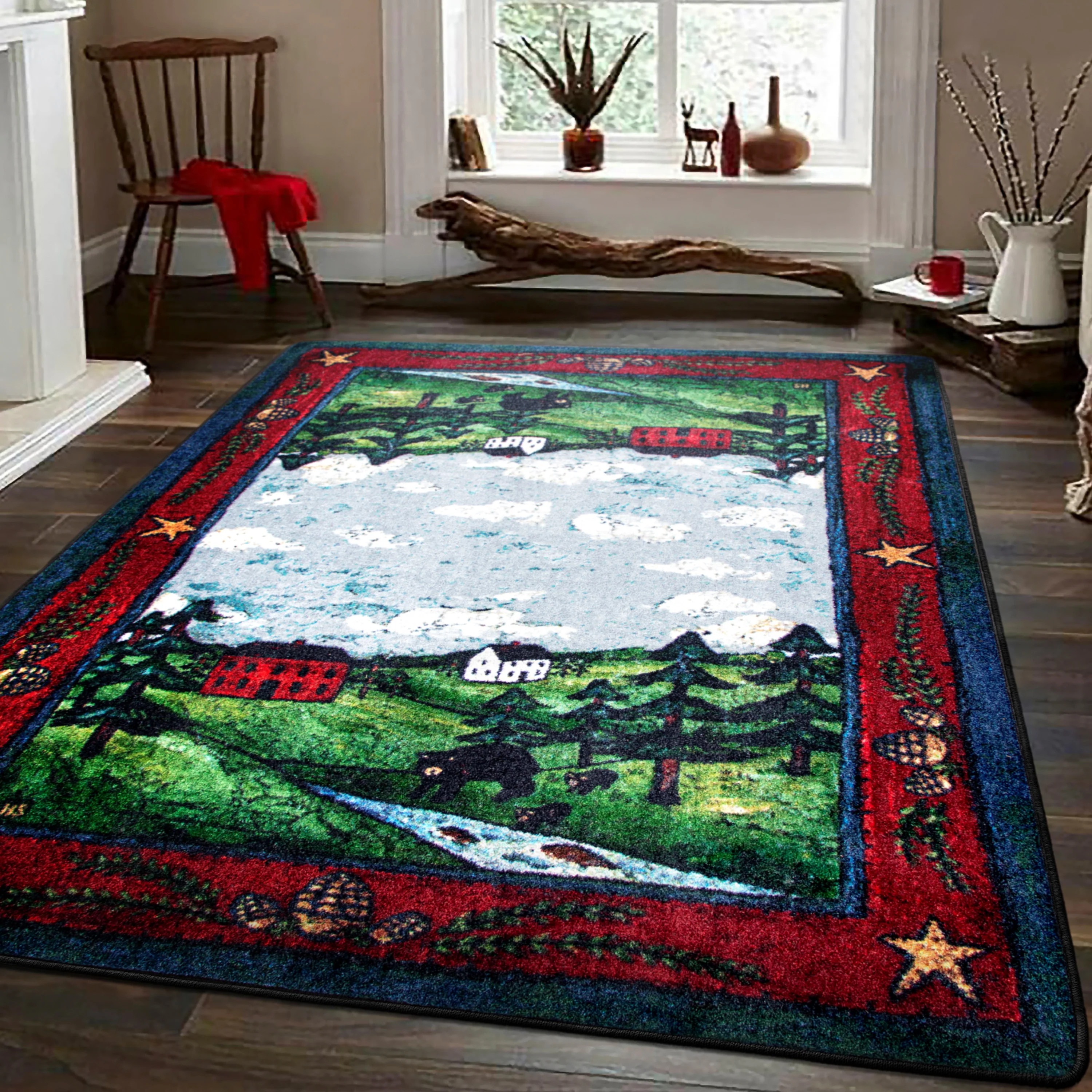 Sophisticated Black Bear Creek Rug – Crackle World-Class