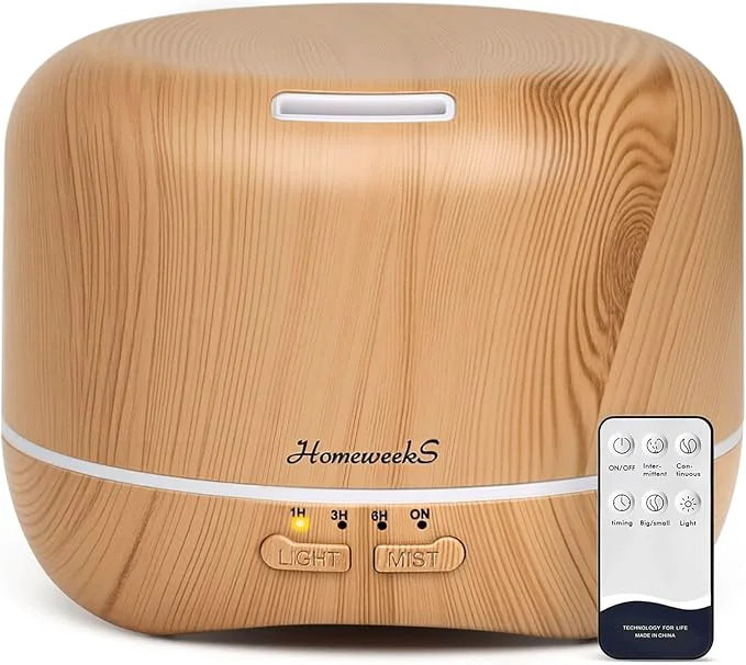 Safe Homeweeks 300ml Essential Oil Diffuser Quiet Aromatherapy Mist Diffusers Stylish