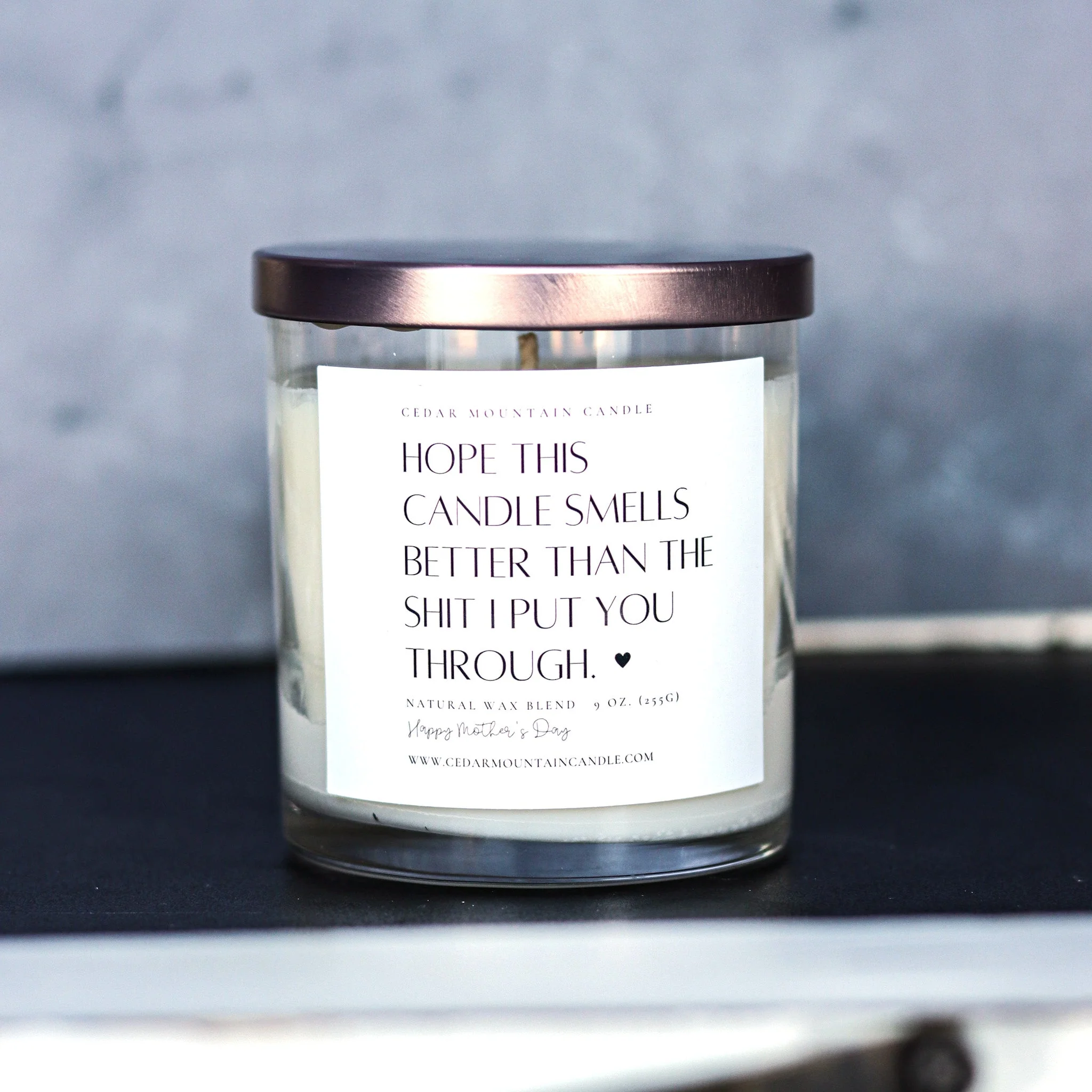 Breathable quot Hope this candle smells ... quot - Mother 39 s Day Whiskey Glass Candle Relaxed