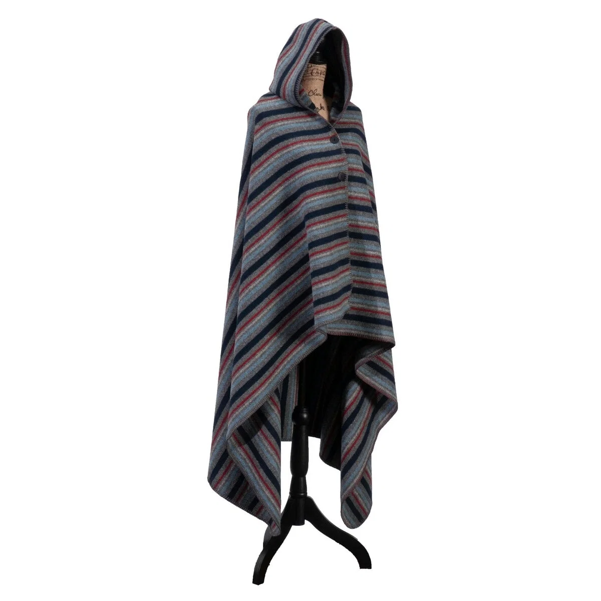 Comfortable Alpine Stripe Hooded Throw Pure