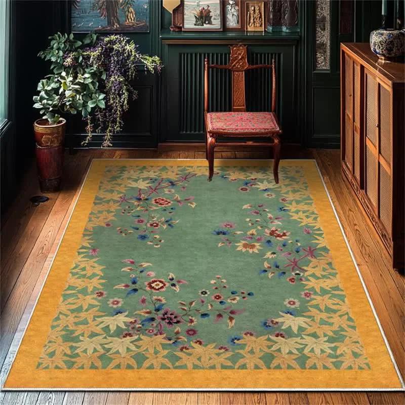 Carefully Designed Ownkoti Maple Leaf Floral Anti-Slip Area Rug Effective