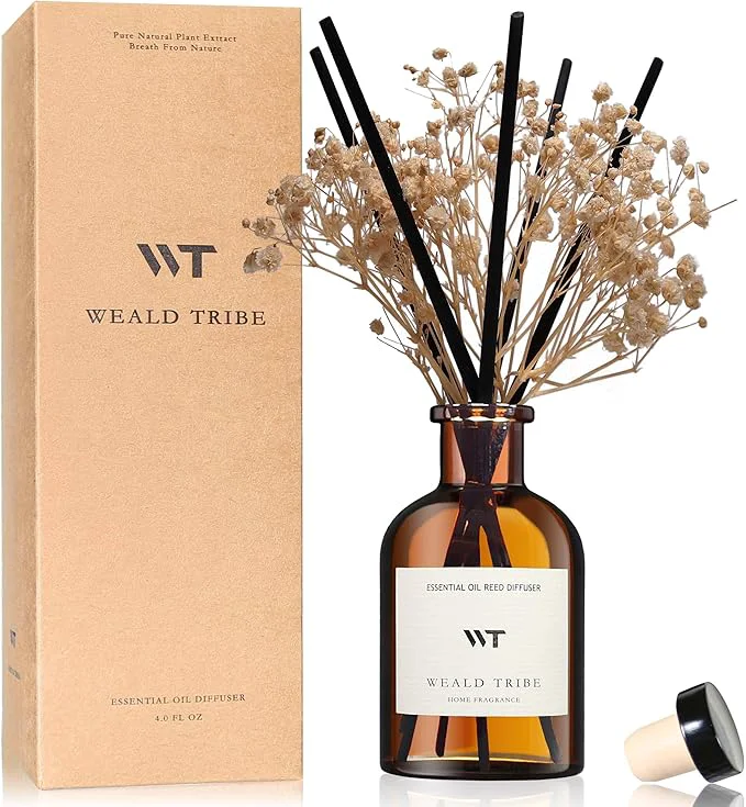 Easy-to-Use WEALD TRIBE Reed Diffuser Set for Bathroom Air Fresheners Oil Diffuser Sticks Specialty