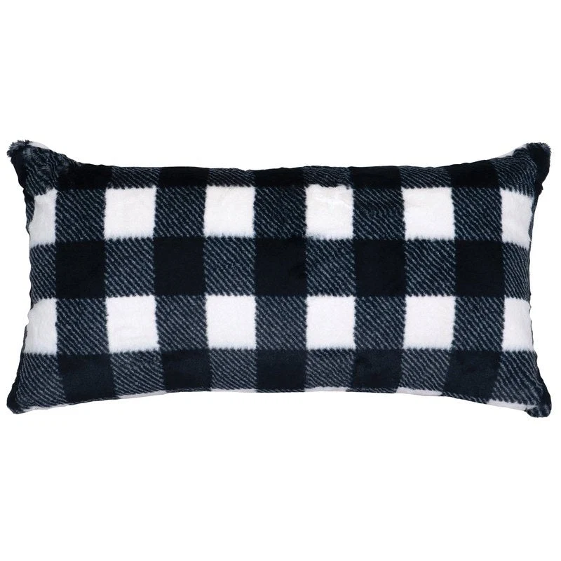 Breathable Checkers Snow Pillow - 14x26 Lightweight