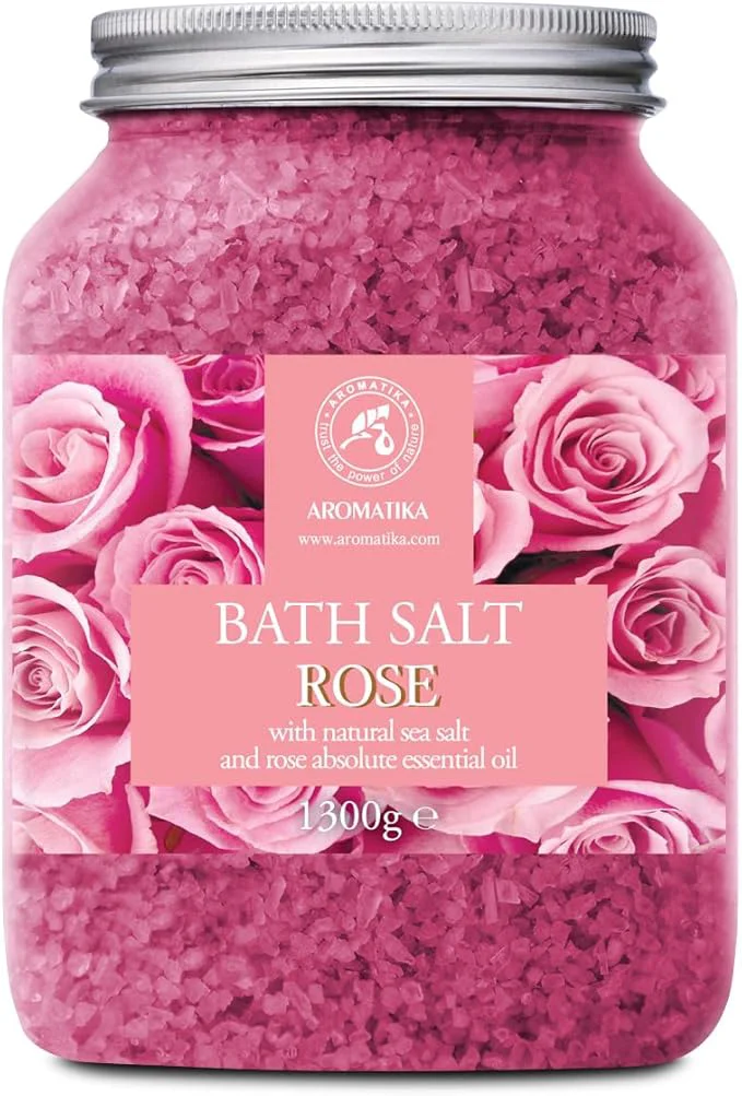 Sophisticated Rose Bath Salts 46 Oz – Natural Rosewood Oil Rose Extract – Bath Additive Authentic