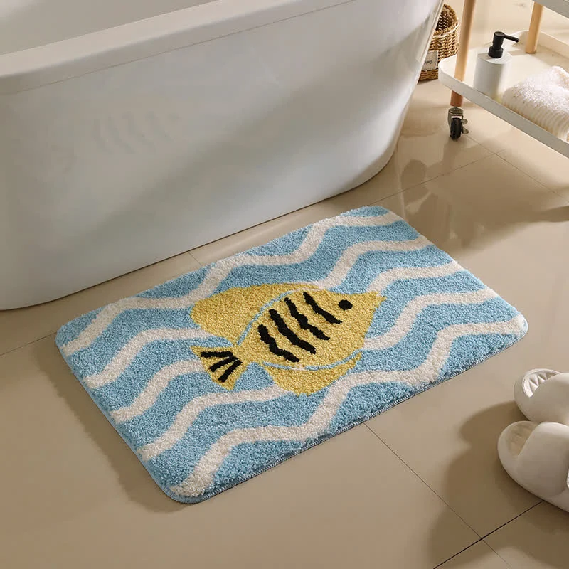 Excellent Ownkoti Cartoon Animal Pattern Non-slip Bath Mat Stylish
