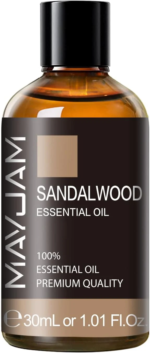 Soft Sandalwood Essential Oil 1.01FL.OZ MAYJAM Premium Aromatherapy Sandalwood Oil Prestigious