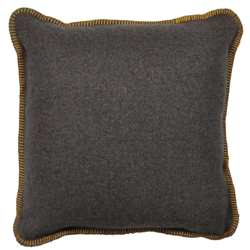 Comfortable Solid Greystone Pillow Old Gold Carefully Designed
