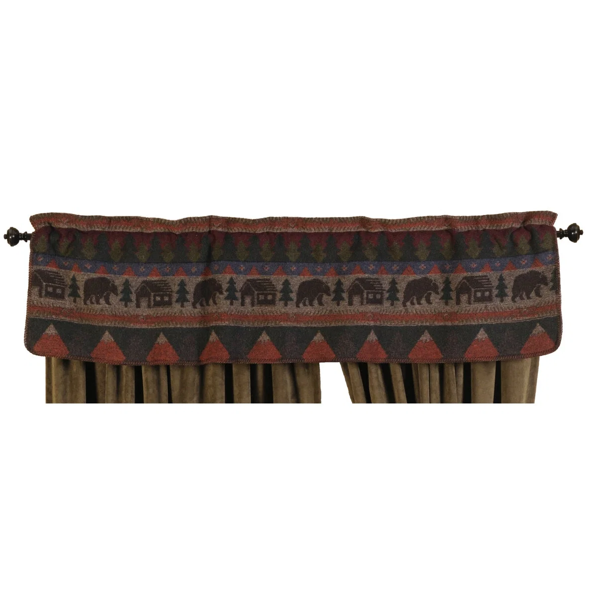 Secure Cabin Bear Valance Trendy