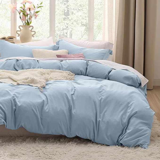 Verified Bedsure Celestial Blue Oversized King Duvet Cover - 3 Pieces Prewashed Extra Soft Bedding Set Includes 1 Duvet Cover 120x98 Inches with Zipper Closure amp 2 Pillow Shams Comforter Not Included Clean