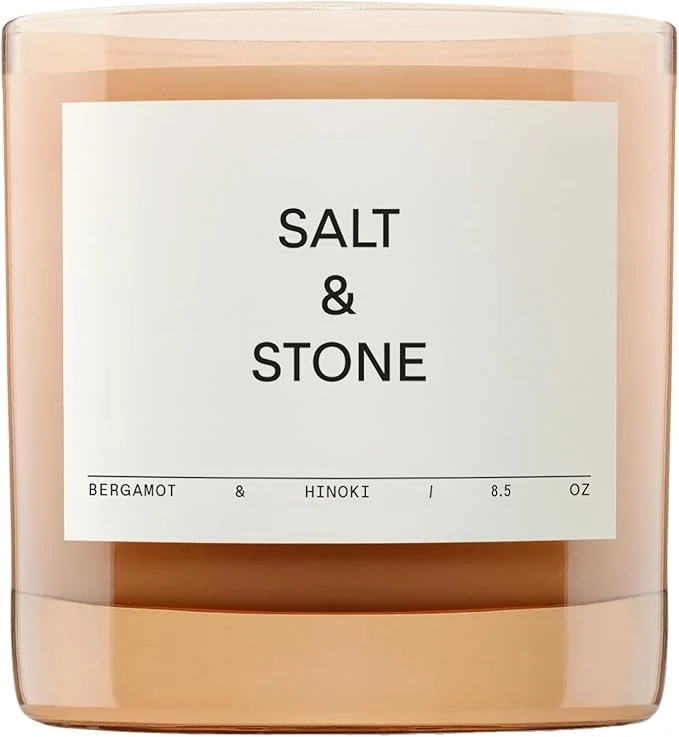 Eco-Friendly Salt Stone Scented Candle for Women Men Coconut Soy Blend Wax Premium