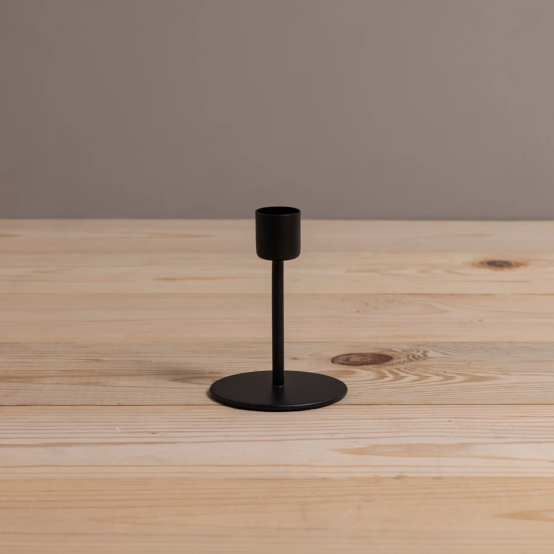 Functional Kent Black Taper Candle Holder Medium Soft