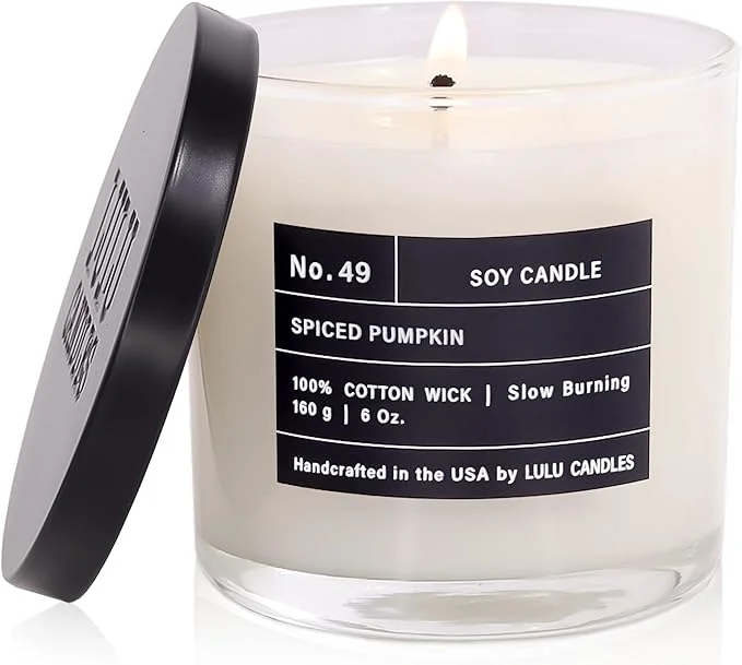 Next-Generation Lulu Candles Spiced Pumpkin Smells Like Pumpkin Chai Luxury Scented Soy Solid