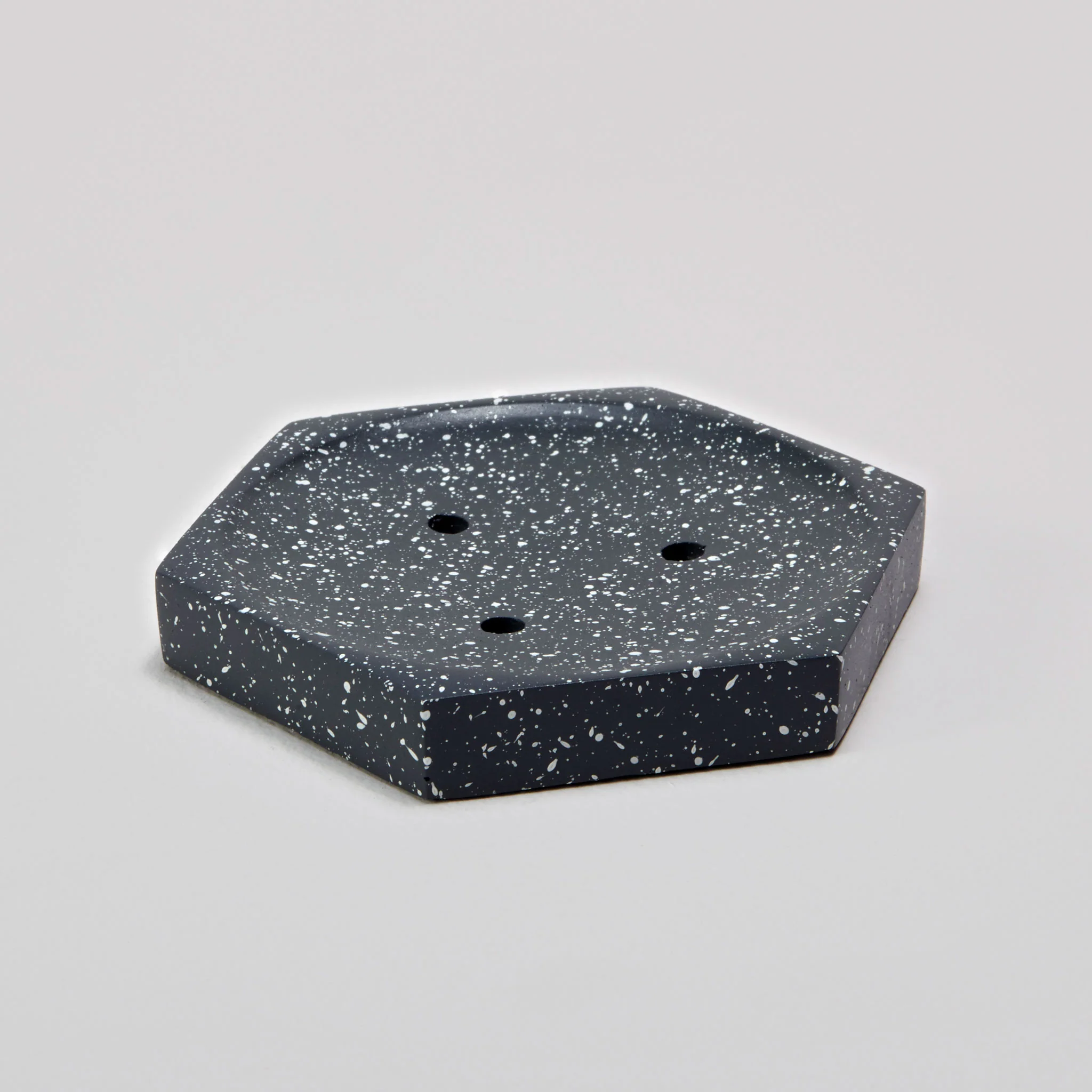 Fashionable Speckled Cement Soap Dish Slate Clean