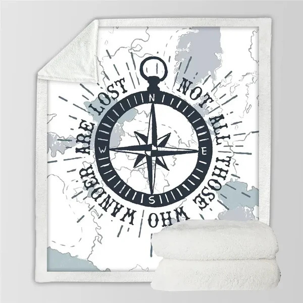 Original Compass Throw Blanket Exceptional