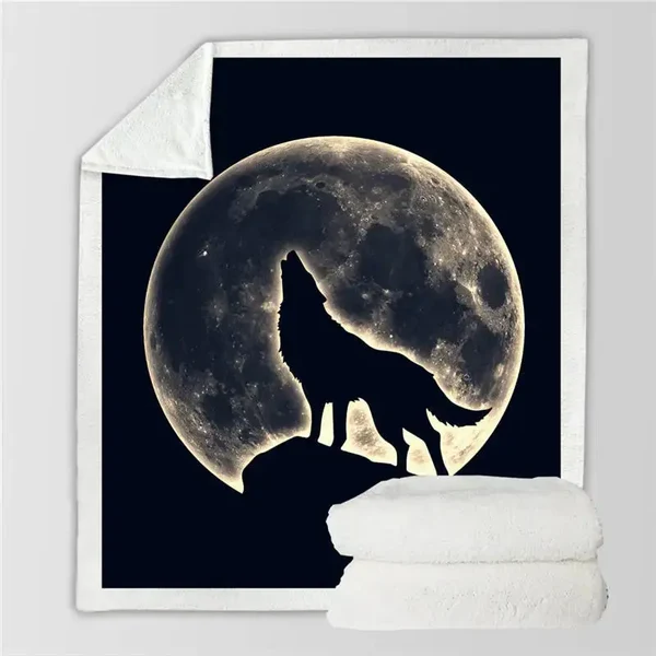 Healthy Wolf Throw Blanket Classic