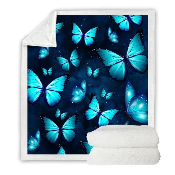 High-End Butterfly Throw Blanket Flexible