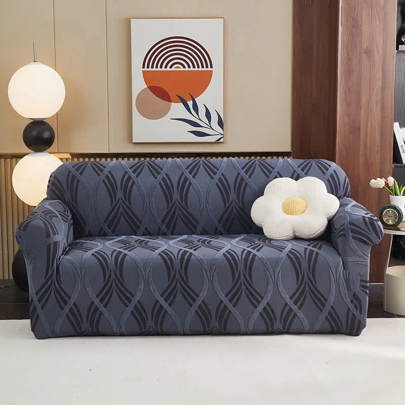 Official Ownkoti Jacquard Elastic Non-Slip Couch Slipcover Smooth