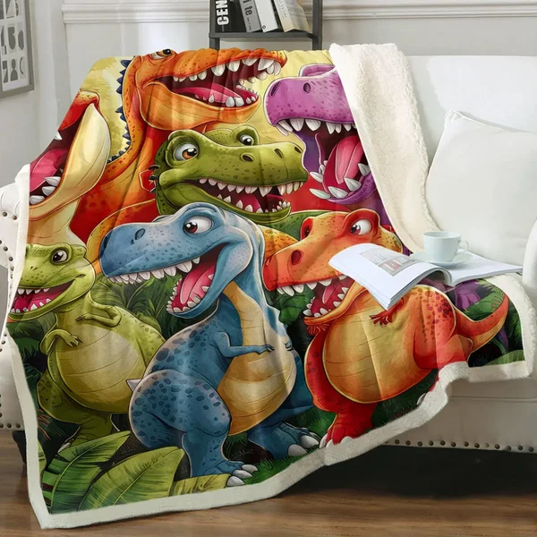 Optimized Dinosaurs Throw Blanket Outstanding