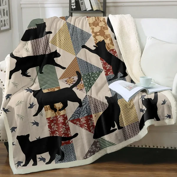 Durable Cat Throw Blanket Luxury