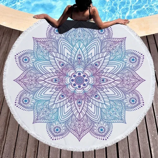 Eco-Friendly Mandala Round Towel Selected