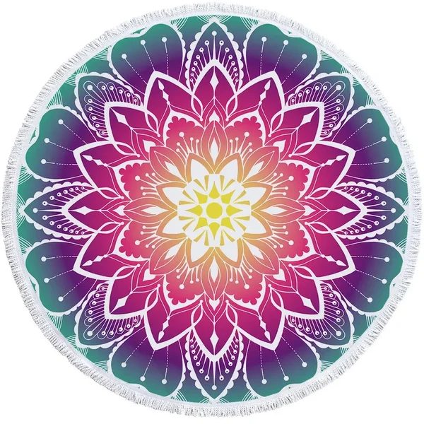 Certified Mandala Round Towel Responsible