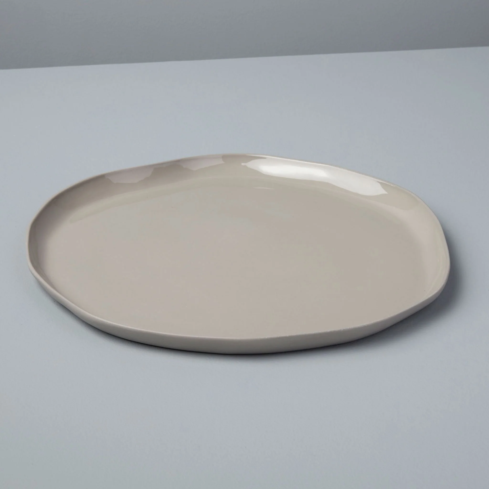 Genuine Tam Stoneware Flat Dinner Plate Sterling Set of 4 Sophisticated