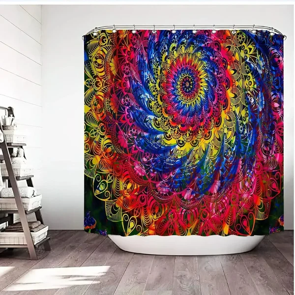 Modern Mandala Shower Curtain Stylish