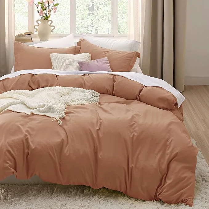 Responsible Bedsure Taupe California King Duvet Cover - Prewashed Cotton-Like Polyester Extra Soft Bedding Set Includes 1 Cal King Duvet Cover 104x98 Inches with Zipper Closure amp 2 Pillow Shams No Comforter Comfortable