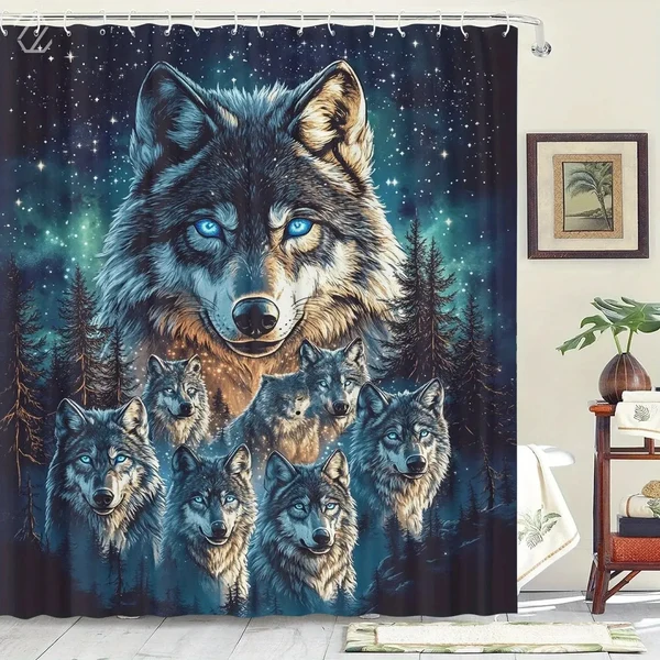 First-Class Mystical Wolf Shower Curtain Effective
