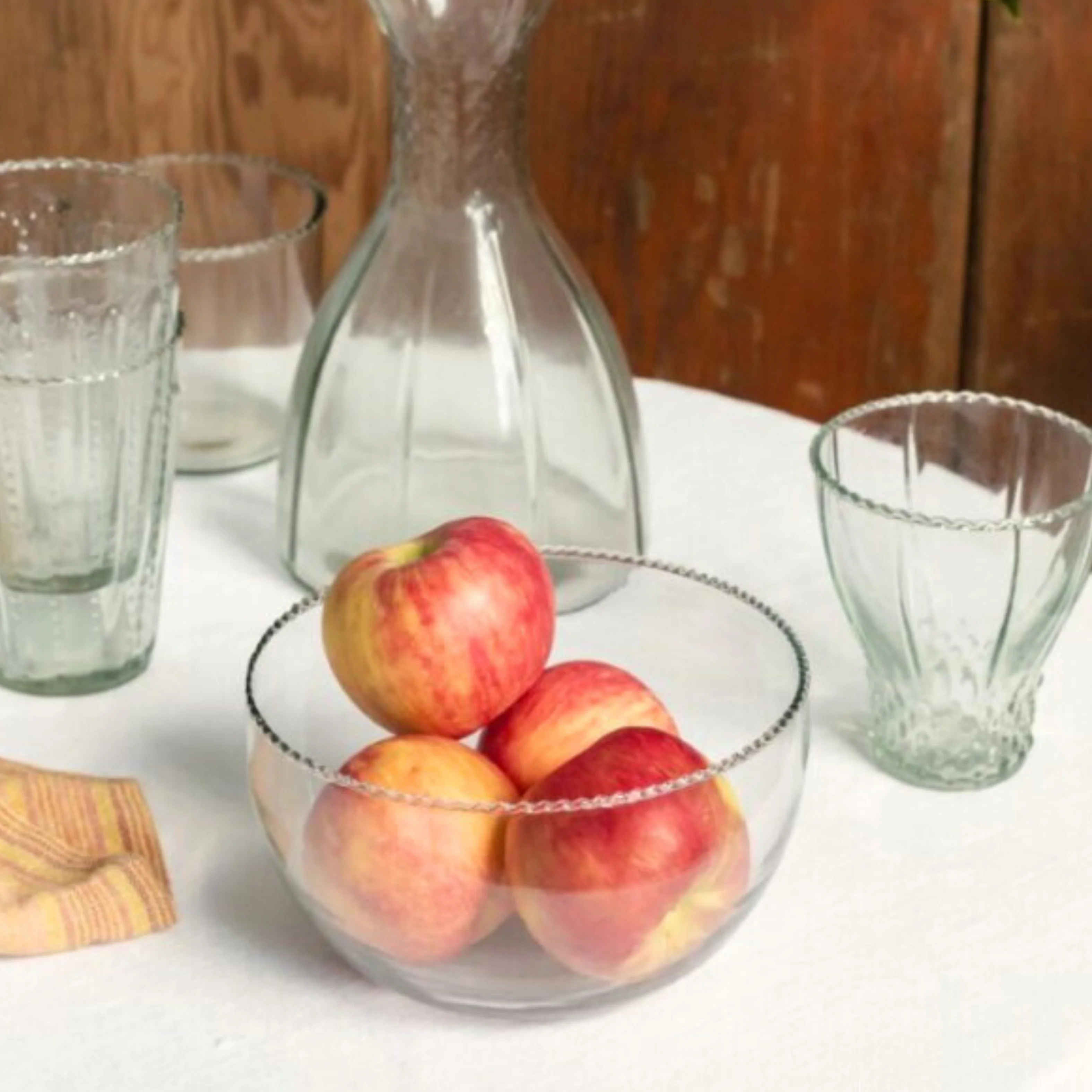 Contemporary Ruffle Glass Bowl Small Specialty