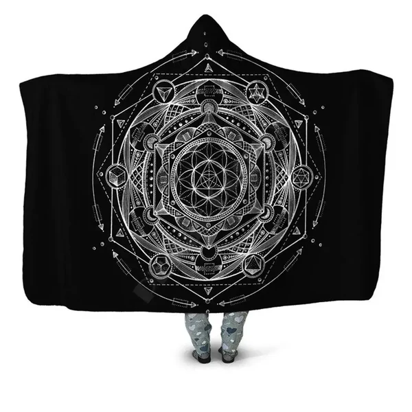 Refined Psychedelic Hooded Blanket Stylish
