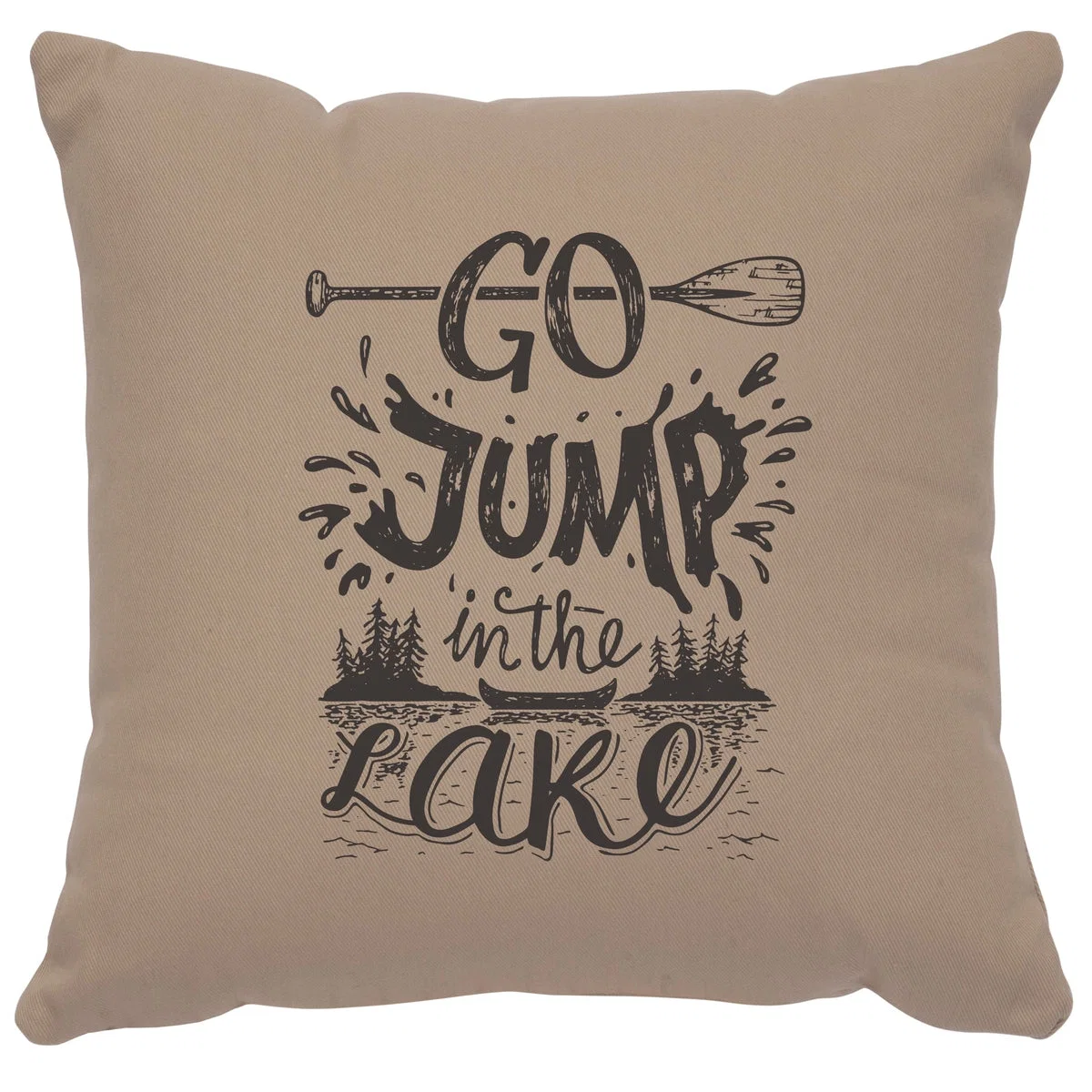 High-End quot Jump in Lake quot Image Pillow - Cotton Alabaster Powerful