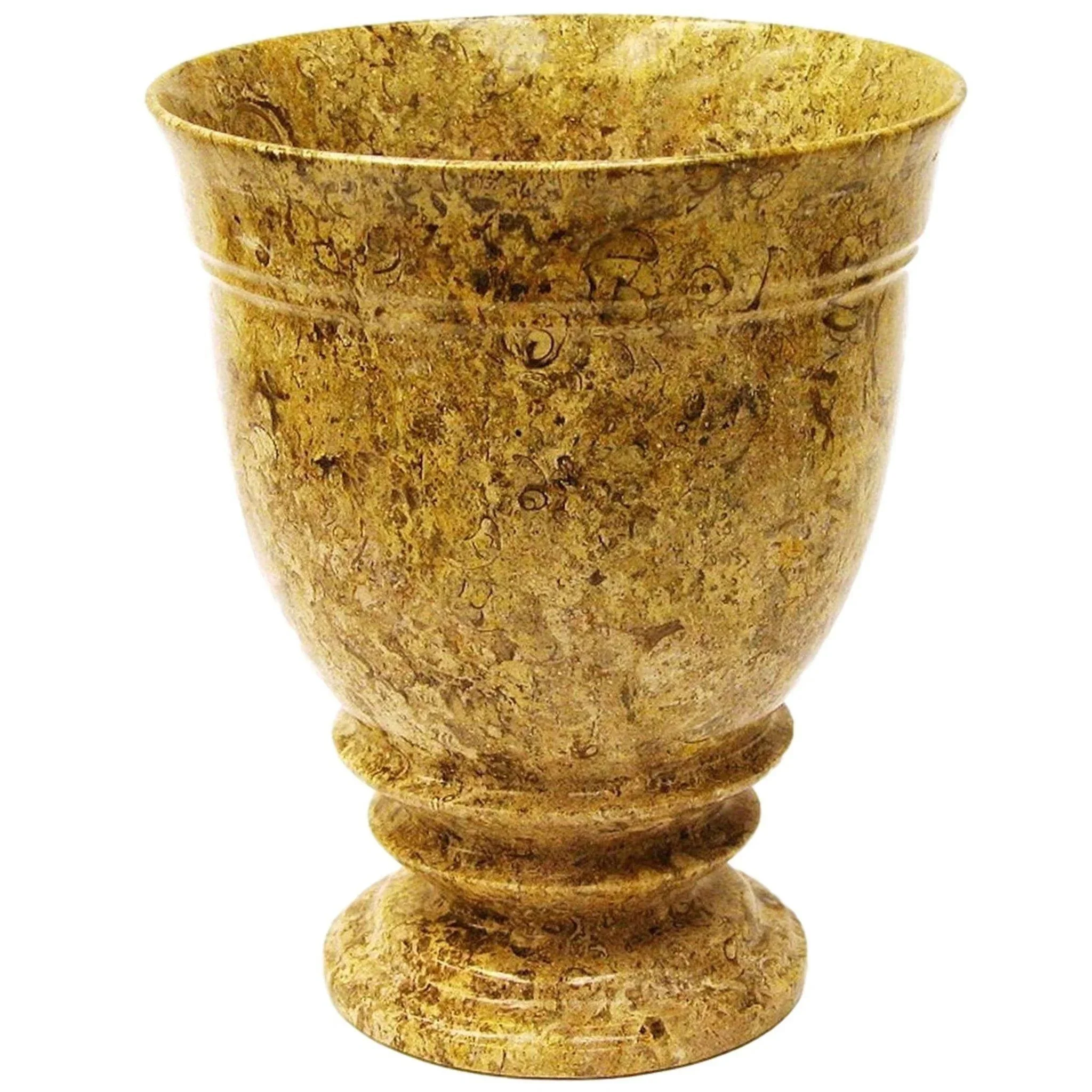 Pure Fossil Stone Bathroom Wastebasket Tasmanian Collection Original