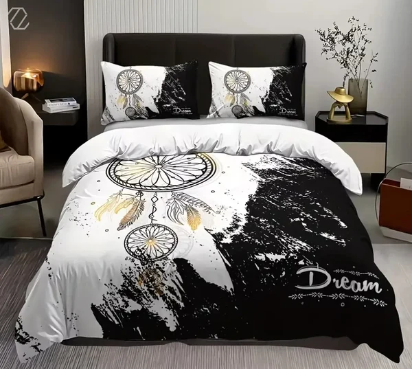 Effective Black amp White Dreamcatcher Duvet Cover Modern