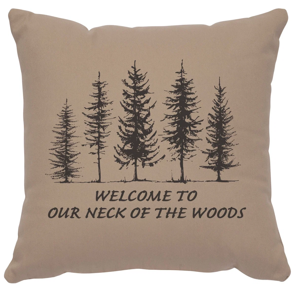 Natural quot Neck of Woods quot Image Pillow - Cotton Alabaster Reusable