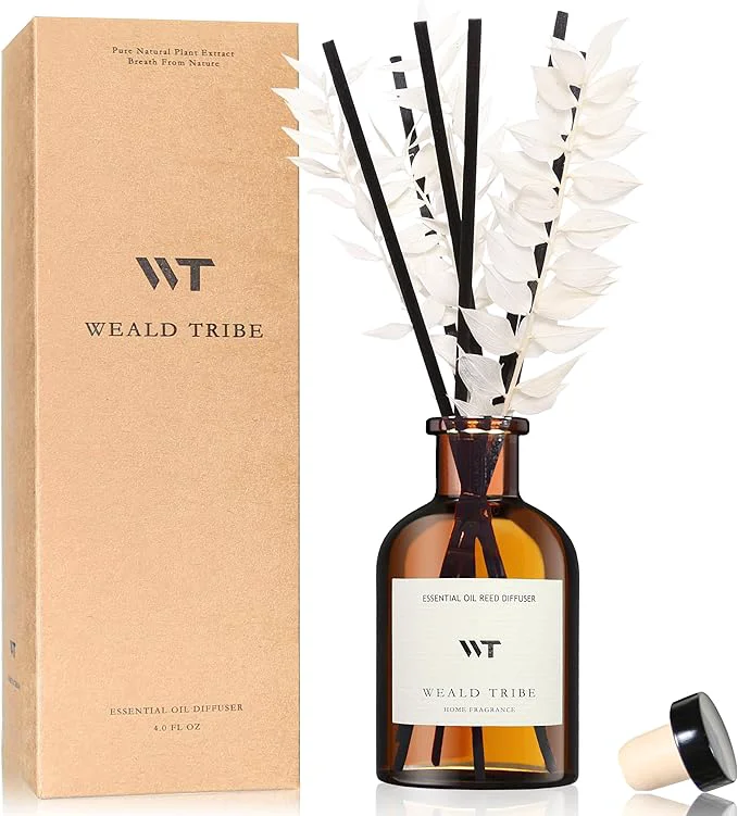 Comfortable WEALD TRIBE Reed Diffuser Set for Bathroom Air Fresheners Oil Diffuser Sticks Modern