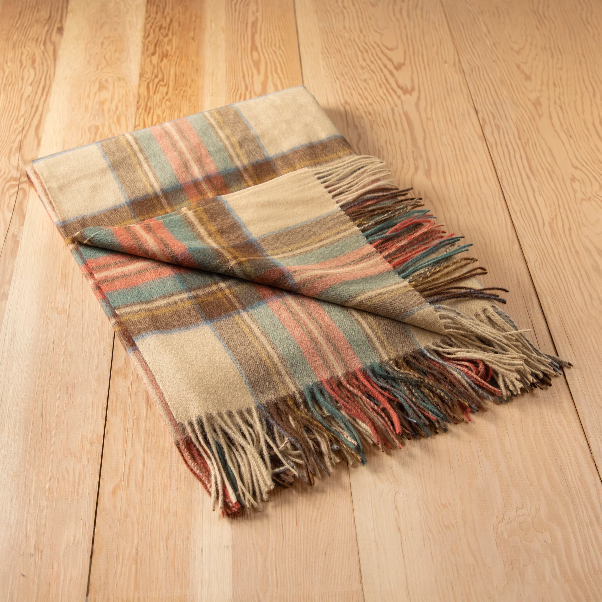 Durable Cashmere Knee Blanket in Stewart Dress Antique Tartan Selected