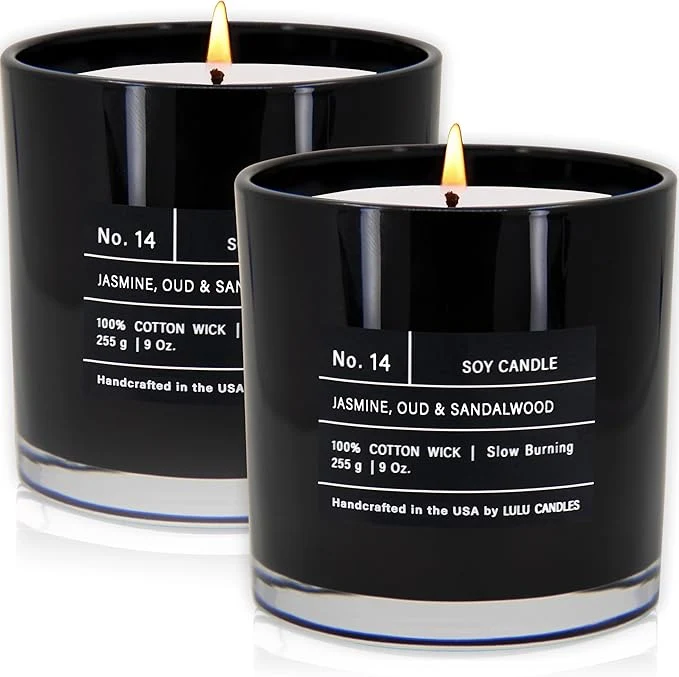 Dependable Lulu Candles Jasmine Oud Sandalwood Luxury Scented Soy Jar Candle Hand High-Quality