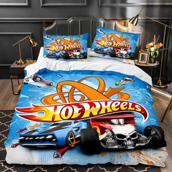 Solid Hot Wheels Duvet Cover Genuine