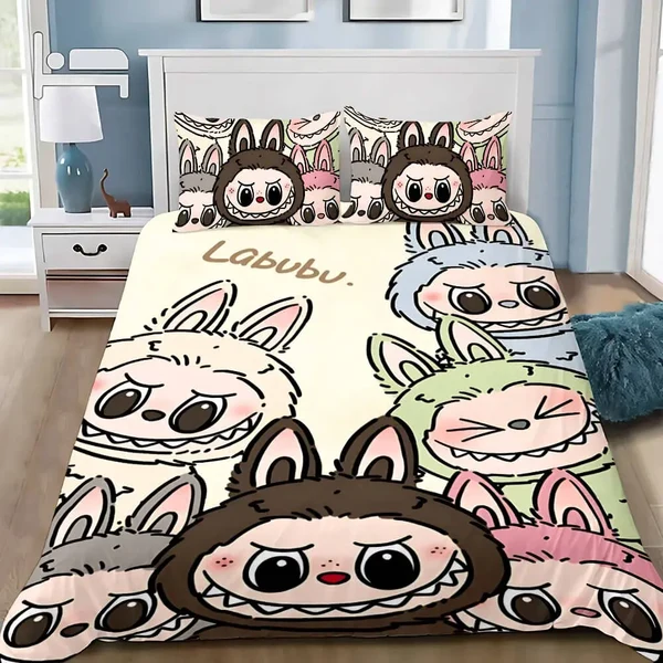Stylish Labubu Cartoon Duvet Cover Secure
