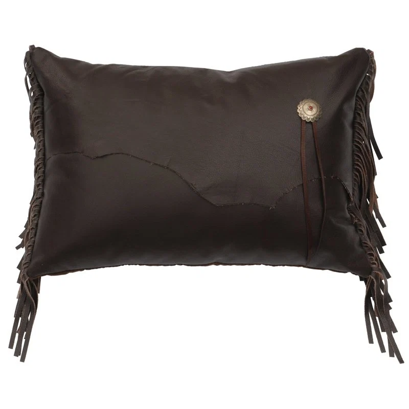 Specialty Mesa Leather Decorative Pillow 12x18 Natural