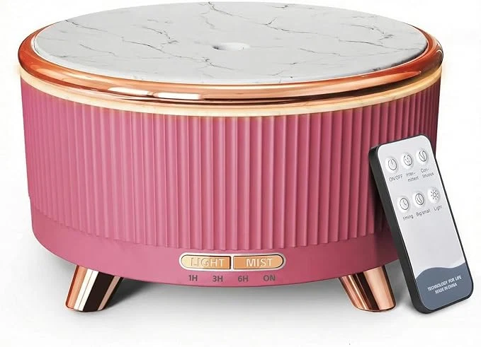 Organic 500ML Large Capacity Essential Oil Diffuser Ultrasonic Aromatherapy Diffuser Easy-to-Use