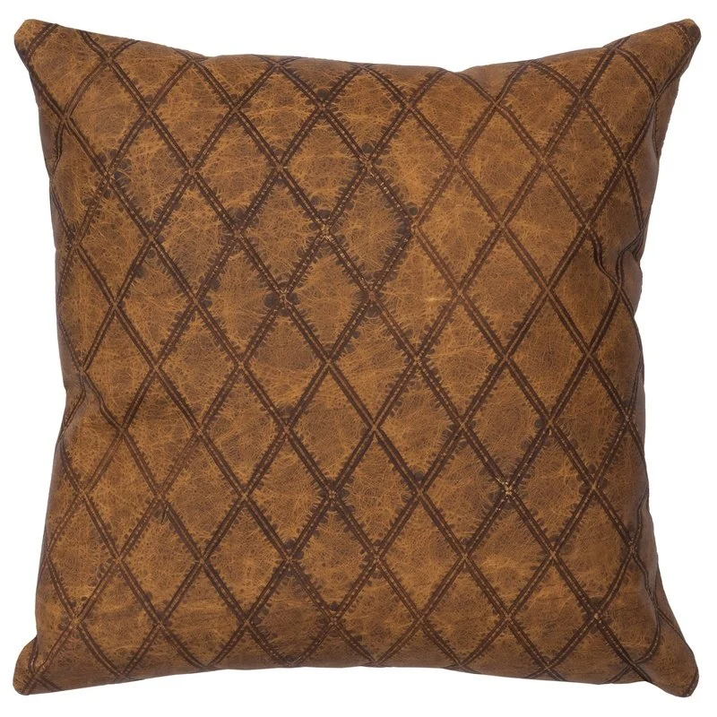 Environmentally Friendly Latigo Leather Pillow 16 quot x16 quot Relaxed