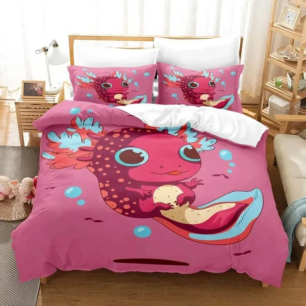 Environmentally Friendly Axolotl Duvet Cover Durable