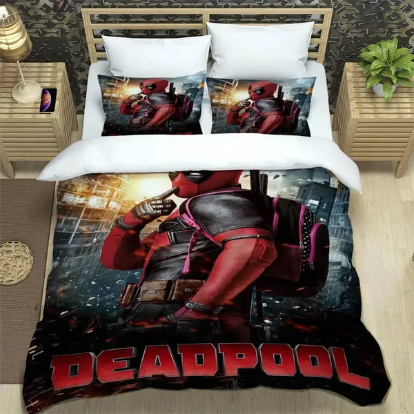Proven Cartoon 3D Deadpool Duvet Cover Stylish